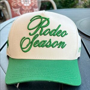Green and White Rodeo Season Cap
